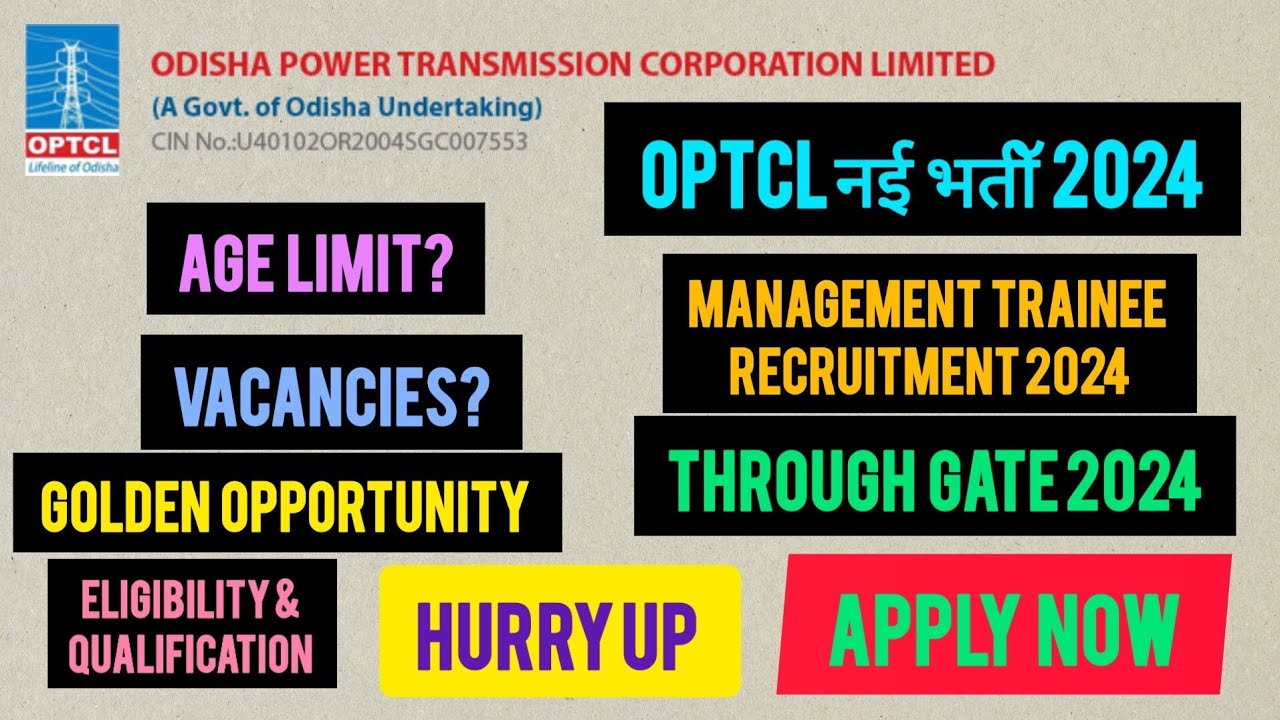 "Dreaming of a Career at OPTCL? Ace GATE 2024 and Join as a Management Trainee!"💡💥