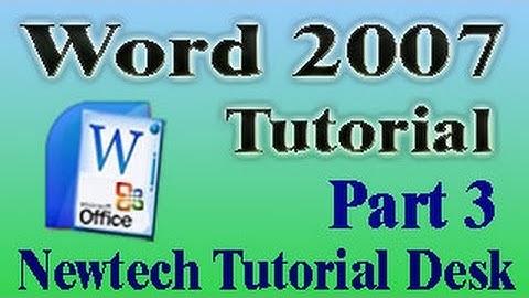 Word 2007 bangla tutorial part-3