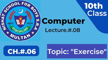 10th Class Computer Science, Lecture 8, Ch.6 (Graphics in BASIC)