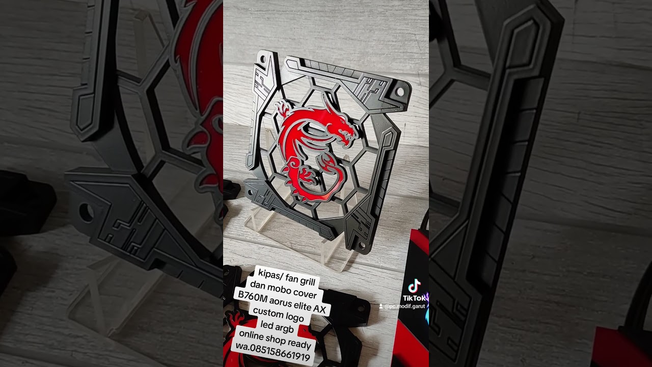 kipas/ fan grill dan mobo cover B760M aorus elite AX custom logo led argb wa.085158661919