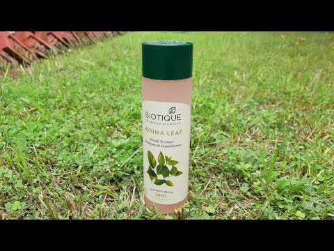 Biotique henna leaf fresh texture shampoo and conditioner review| affordable shampoo for roughhair