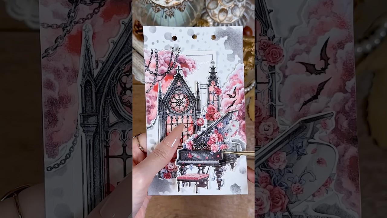 asmr | 1min journaling - Gothic Rose Sonata 