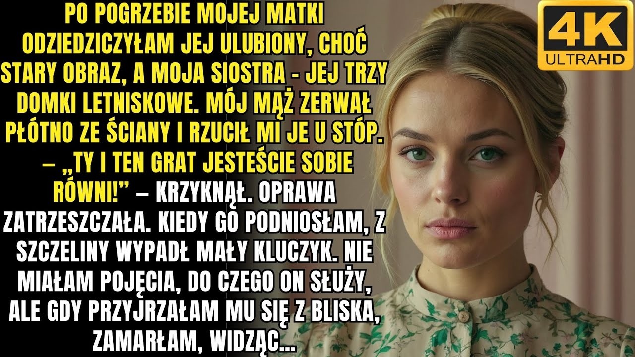 Danuta odziedziczyła po matce sfatygowany obraz, ale kiedy mąż cisnął nim o podłogę, zamarła na to