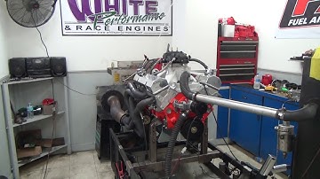 SBC 632HP 427 ENGINE DYNO RUN FOR MICHAEL CALLAHAN BY WHITE PERFORMANCE AND MACHINE