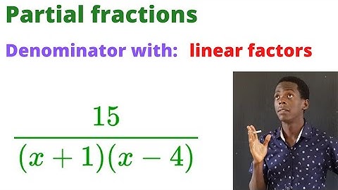Partial fractions: denominator with linear factors ........#africastruggle.