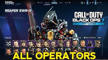 All Operators BO7 Operators | BO7 All Operators Showcase BO7 | Operators Black Ops 7 All Operators