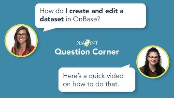 How to Create and Edit a Data Set in OnBase