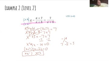 Algebra 2 S2: Skill 6.5: Solving Rational Equations