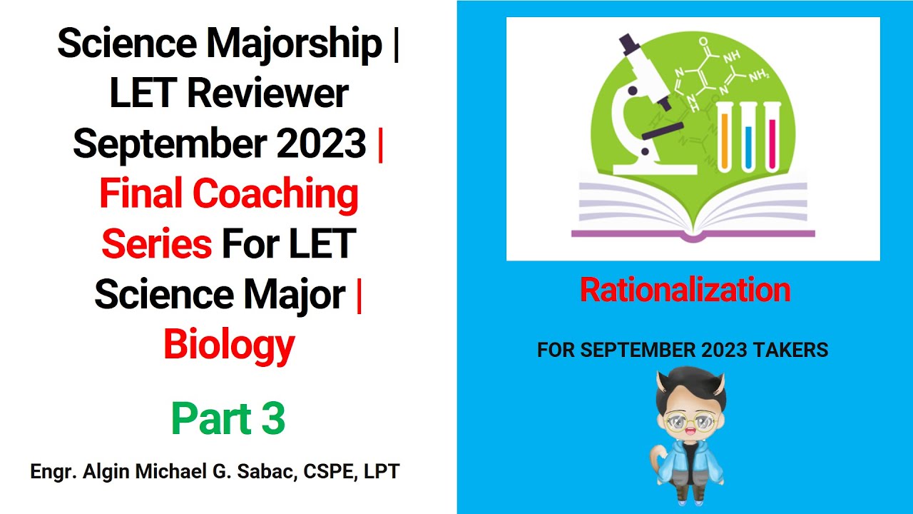 Science Majorship | LET Reviewer September 2023 | Final Coaching Science Major | Biology