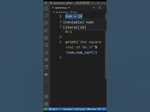 square root program in python #shorts - YouTube