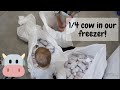 Getting Our Cow Share | Food security | What it's like to have 1/4 of a cow in your freezer!