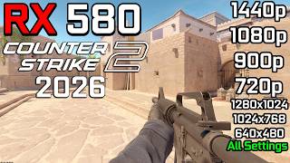 Counter Strike 2 - RX 580 | 1440p, 1080p, 900p, 720p - All Settings