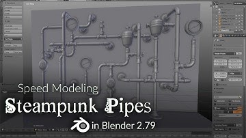 Blender Speed Modeling - Steampunk Pipes (part 2)
