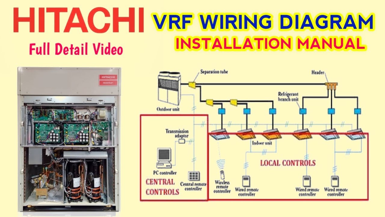 Hitachi VRF Air Conditioning System Wiring Diagram | VRF Installation