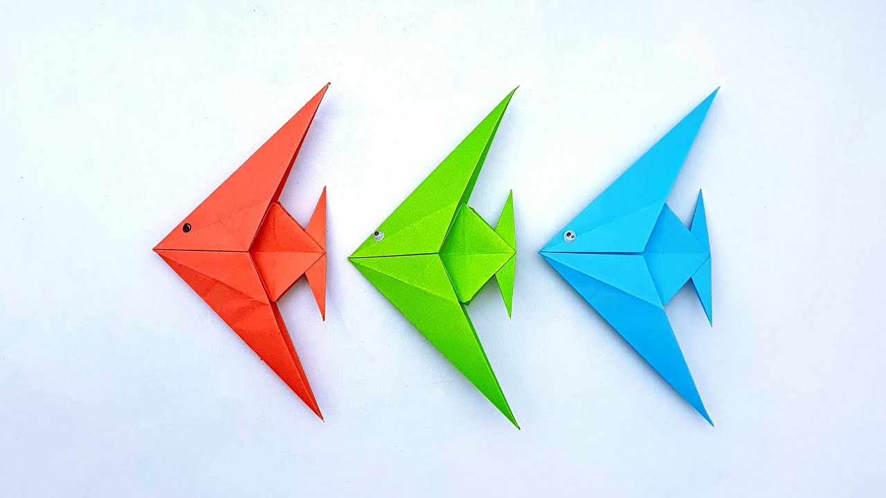How To Make Easy Paper Angel Fish Handmade Paper Toy Ideas Origami