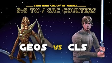 5v5 - Geos vs Commander Luke Skywalker | SWGOH GAC Geonosians vs CLS Counter