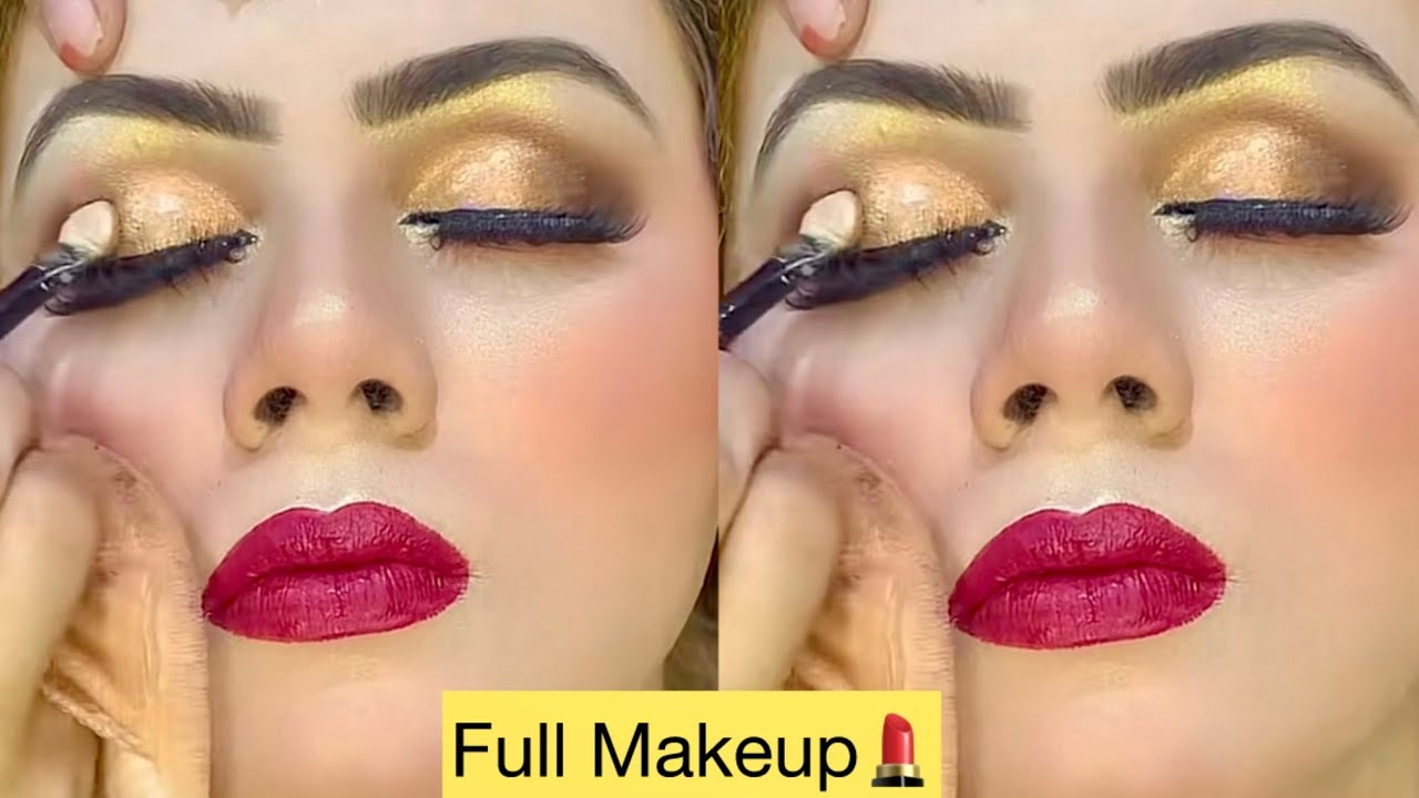 Dark Skin Full Bridal Makeup💄Tutorial / Easy Step By Step Makeup Guide/ Long Lasting Base Foundation