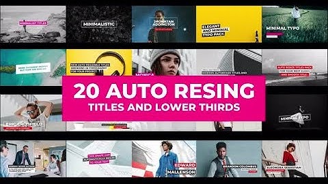 20 Auto Resizing Titles and Lower Thirds Motion Graphics Templates
