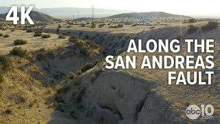 Get an aerial view of the san andreas fault in 4k video. this video
was captured with a drone along west taft, california. fault...