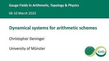 Dynamical systems for arithmetic schemes,  Christopher Deninger, 10/03/2023