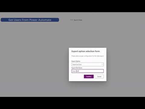 JSON Table Export PCF