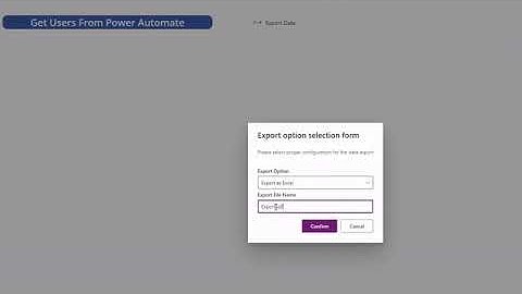 JSON Table Export PCF