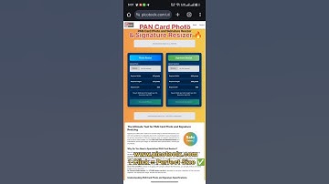 PAN Card Photo & Signature Resizer Online | Free Tool to Resize Photo for PAN Card | Picotoolx.com