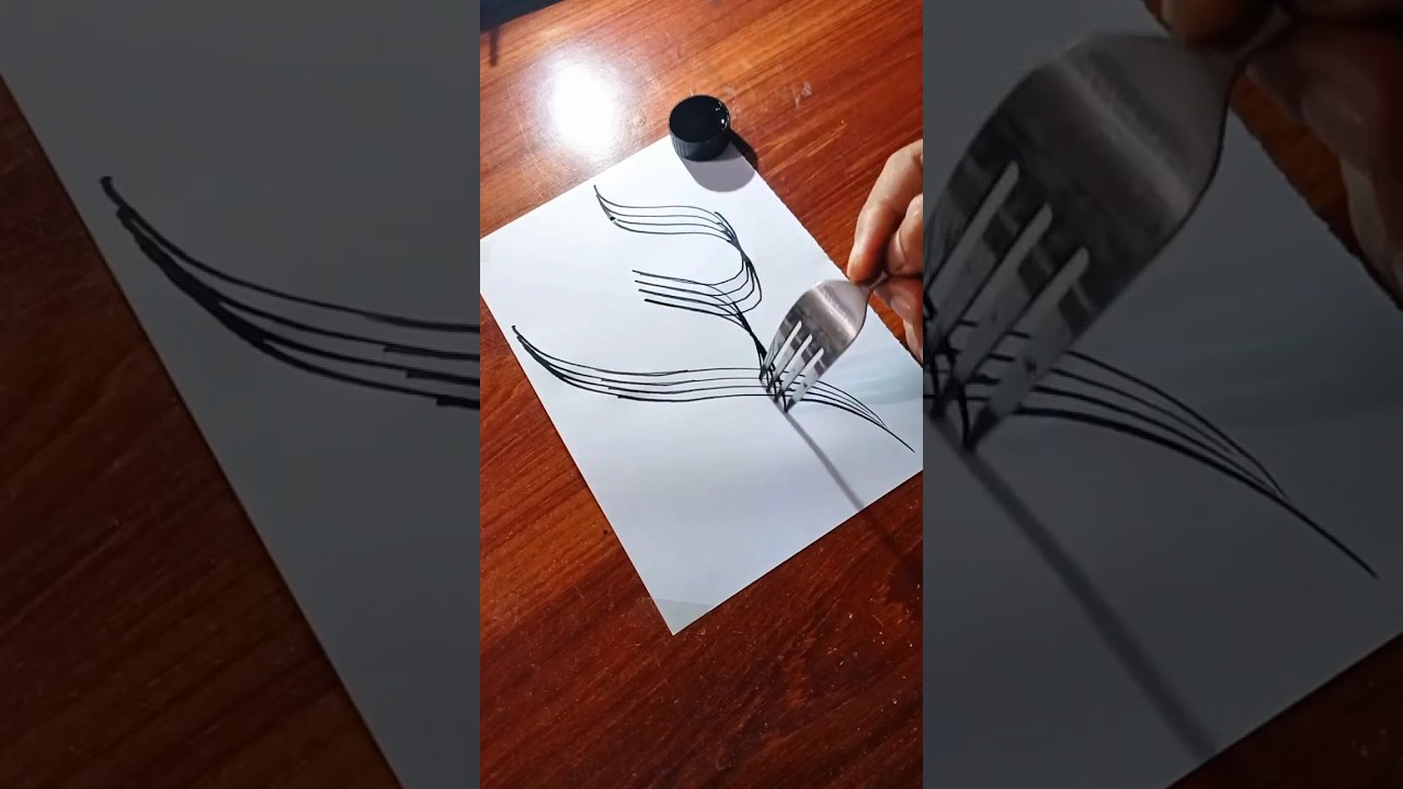 A Spoon Turned Into an Art Tool 🥄✨ | Allah Name Arabic Art #Shorts