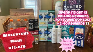 WALGREENS HAUL 8/2-8/8 | EASY DEALS + ROLLING REWARDS FOR LOWER OOP COST | NEWBIE FRIENDLY DEALS