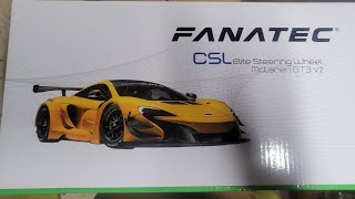 Fanatec CSL McLaren GT3 wheel unboxing with www.simgear.club, CSL_E_SW_MCL_PURE with bonus footage