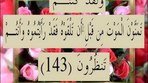 القران الكريم سورة آل عمران الأية 143