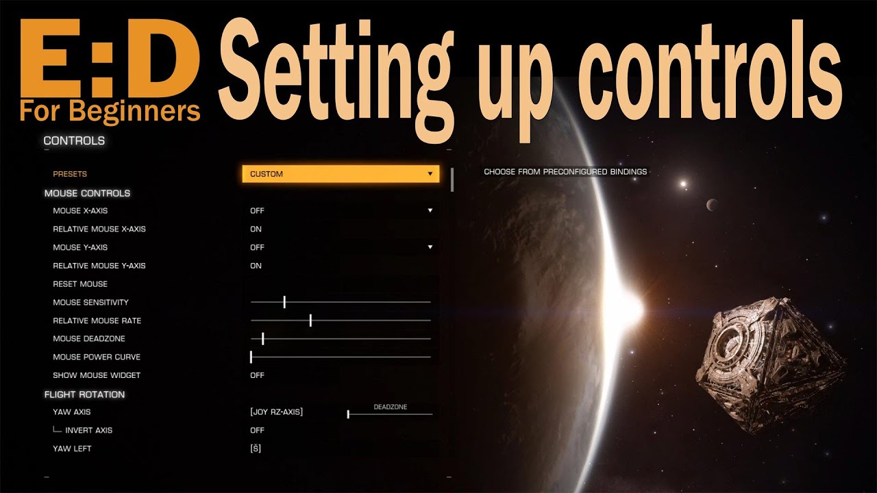 at føre flydende stå på række Elite:Dangerous for Beginners.01. Setting up your controls - YouTube