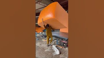How orange Foam Is Made | Inside Pakistani Foam Factory