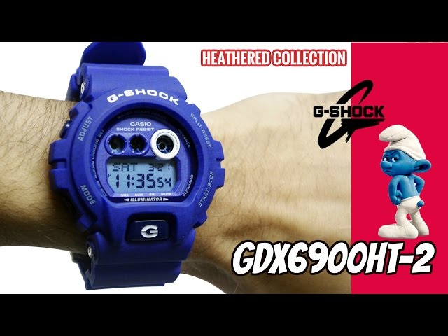 Review G-Shock GDX6900HT-2 Heathered Casio Watch Smurf - YouTube