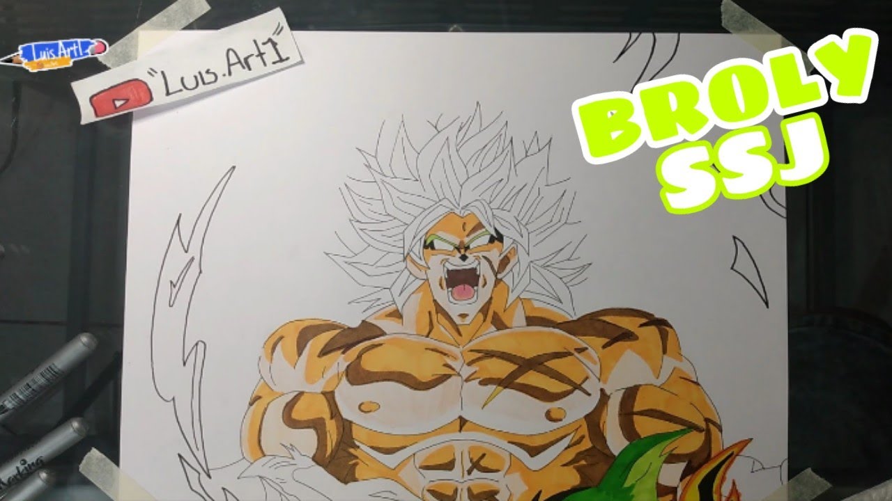 Cómo Dibujar A Broly SSJ Legendario | How To Draw Broly | Luis.Art1 ...
