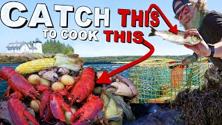 Turning Alewifes into Lobsters - Maine Lobster Buried Catch and Cook on a Island