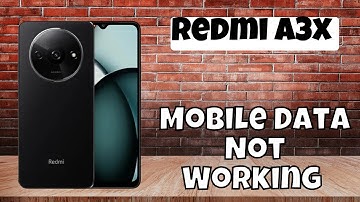 How to Fix Redmi A3x Mobile Data Not Working Problem