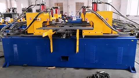 auto loading tube end former machine with hole punching function 3 pieces  one time