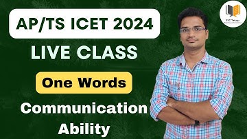 Class - 23 | Communication Ability Live Class (One Words) | TS ICET 2024 | AP ICET 2024 | SSC Telugu