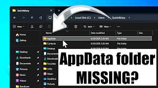 How to find the AppData folder it’s missing or not showing