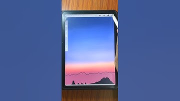 Anyone Draw a Stylized Landscape in Procreate- Easy Drawing For Ipad #short