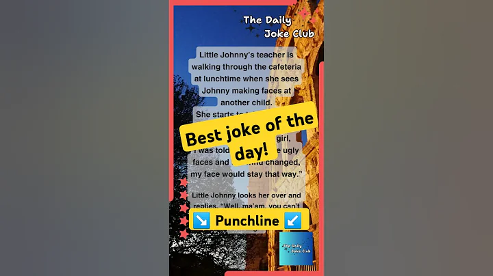 😄 BEST JOKE OF THE DAY! Little Johnny’s teacher is: #jokes #funny #humor #comedy #johnny