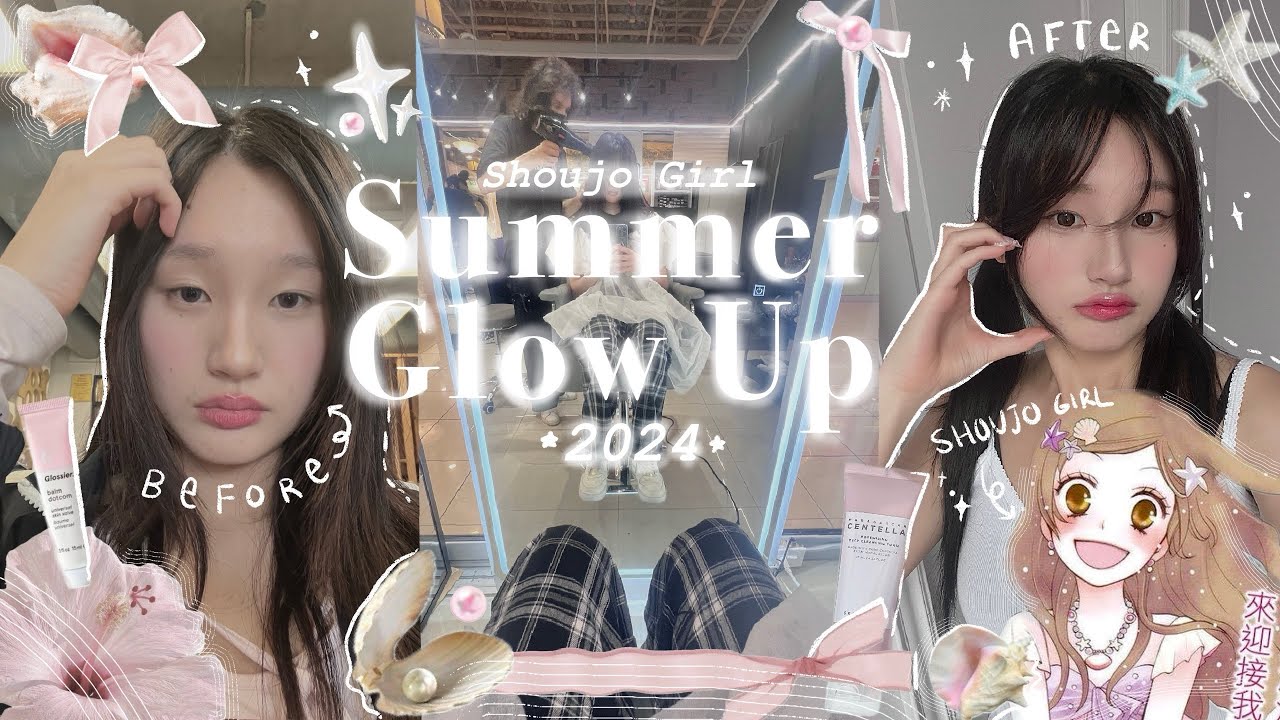 SHOUJO GIRL 🌺𓇼 summer GLOW UP guide 🏖️ ✩‧₊ 🍉| girly nails, photoshoot, workout routine, haircut, etc