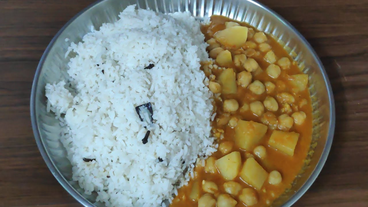 Coconut Rice,Chana and Potato Kurma Recipes in Telugu / అస్సలు ఈ