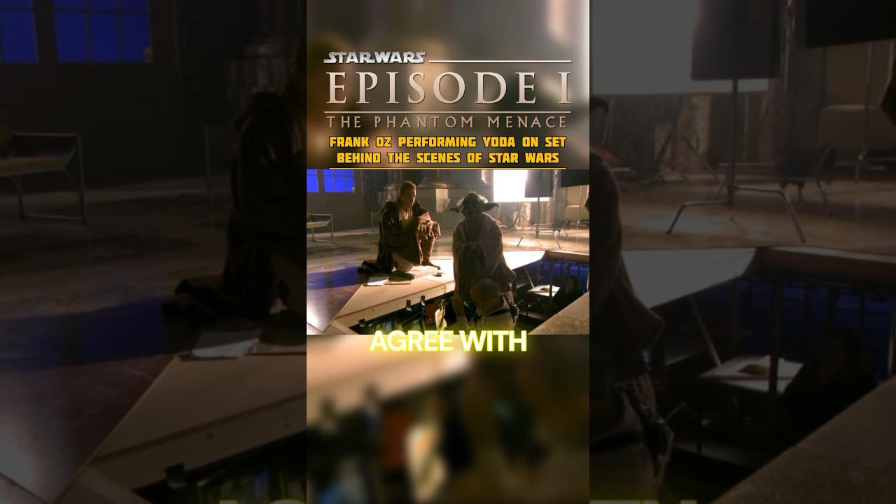 Frank Oz As “Yoda” Behind The Scenes Of Episode I