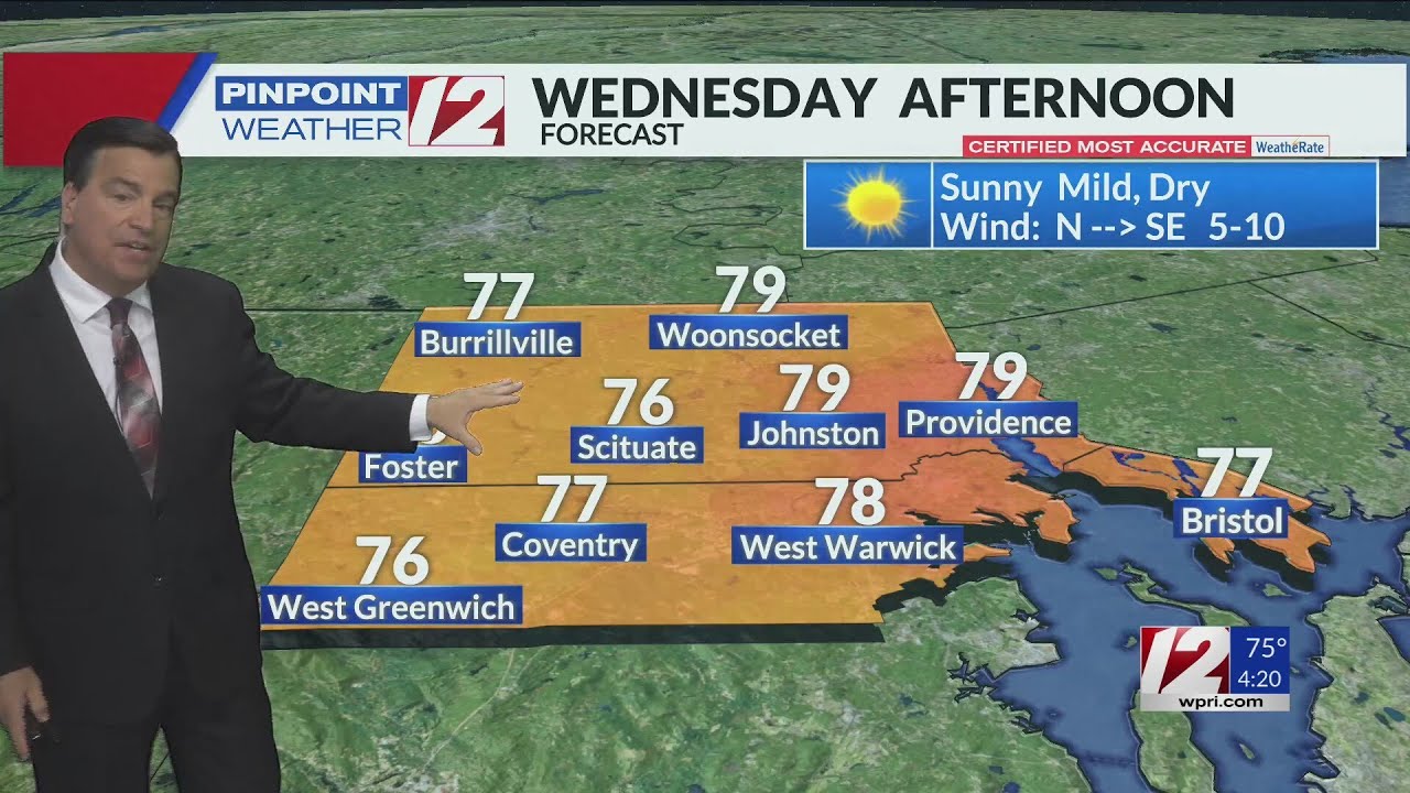 WPRI 12 Weather Forecast 9/10/24 Dry Next 7 Days - YouTube