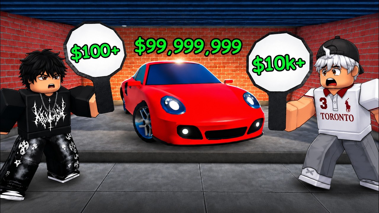 Roblox Lekin Ukam Bilan Auksionda Eng Qimmat Mashinani Sotib Oldik!