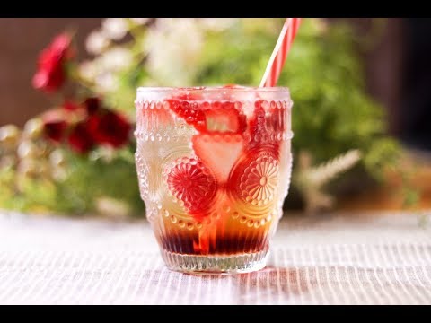 【生配信】苺のティーソーダ　How to make tea soda.