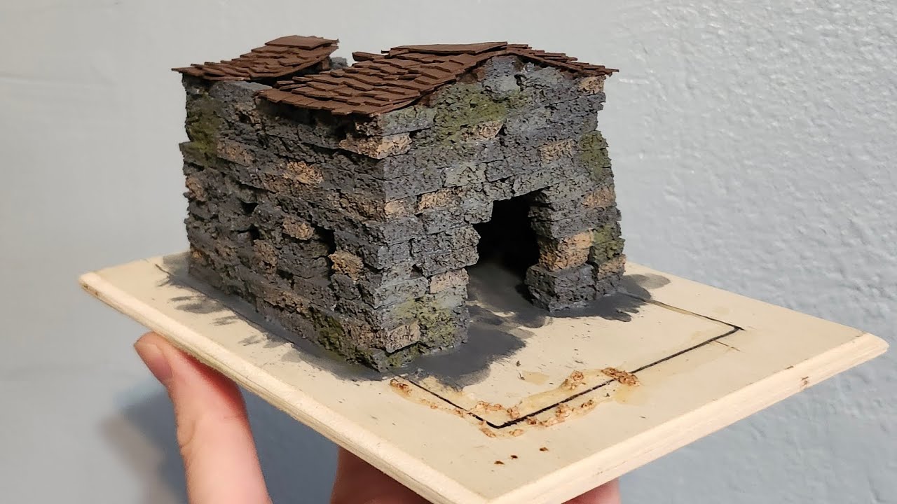 How To Make a Ruined Miniature Stone House Tutorial - Part One