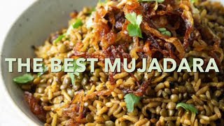 The best Mujadara middle eastern Rice & Lentils مجدرة